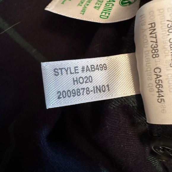 J.CREW Men’s XL Brushed Twill Button Down Navy Green Windowpane Slim Untucked - Picture 6 of 8